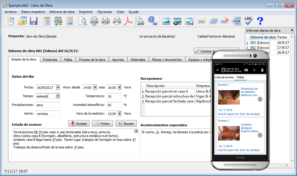 Captura de pantalla Libro de Obra para Windows y App, digital y gratis